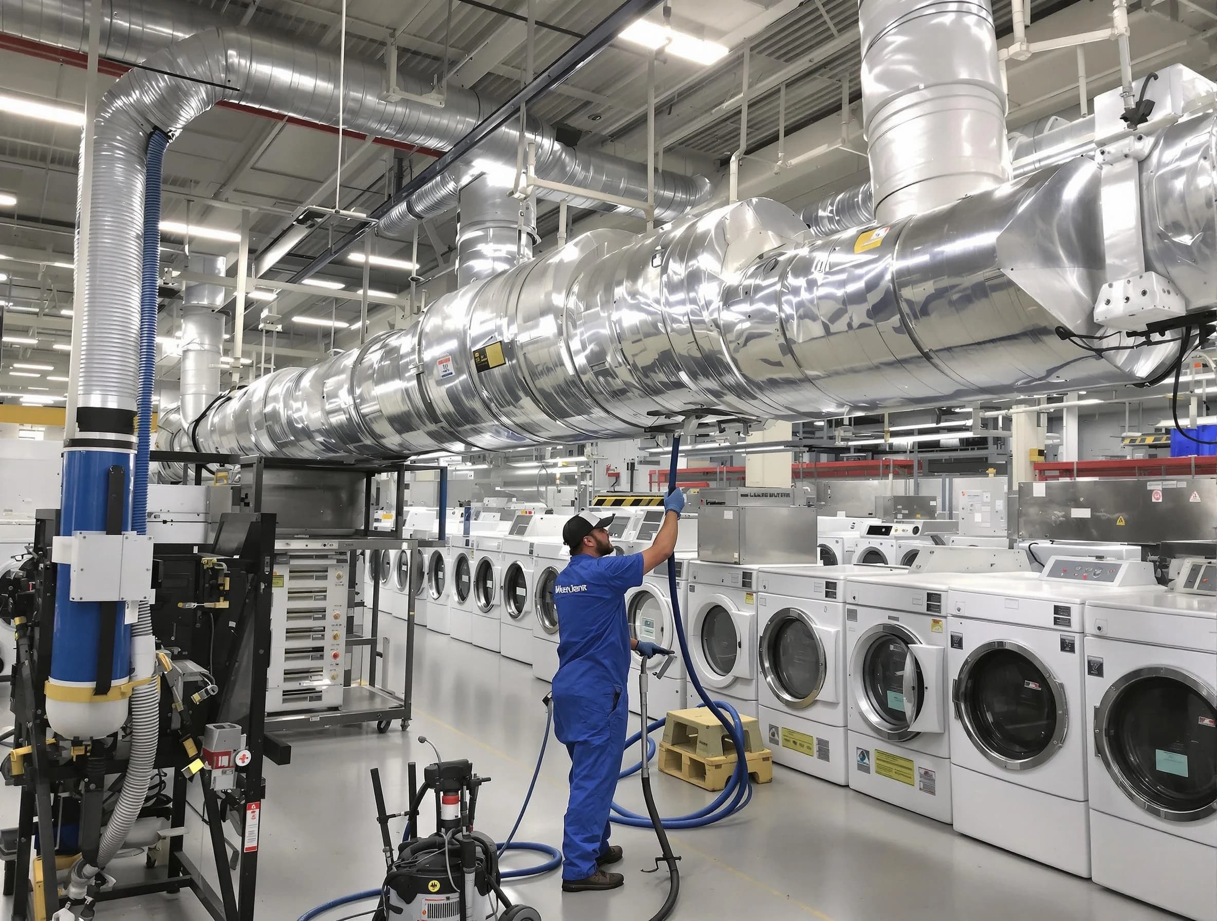 Mount Olive Dryer Vent Cleaning team performing heavy-duty industrial dryer vent cleaning in Mount Olive