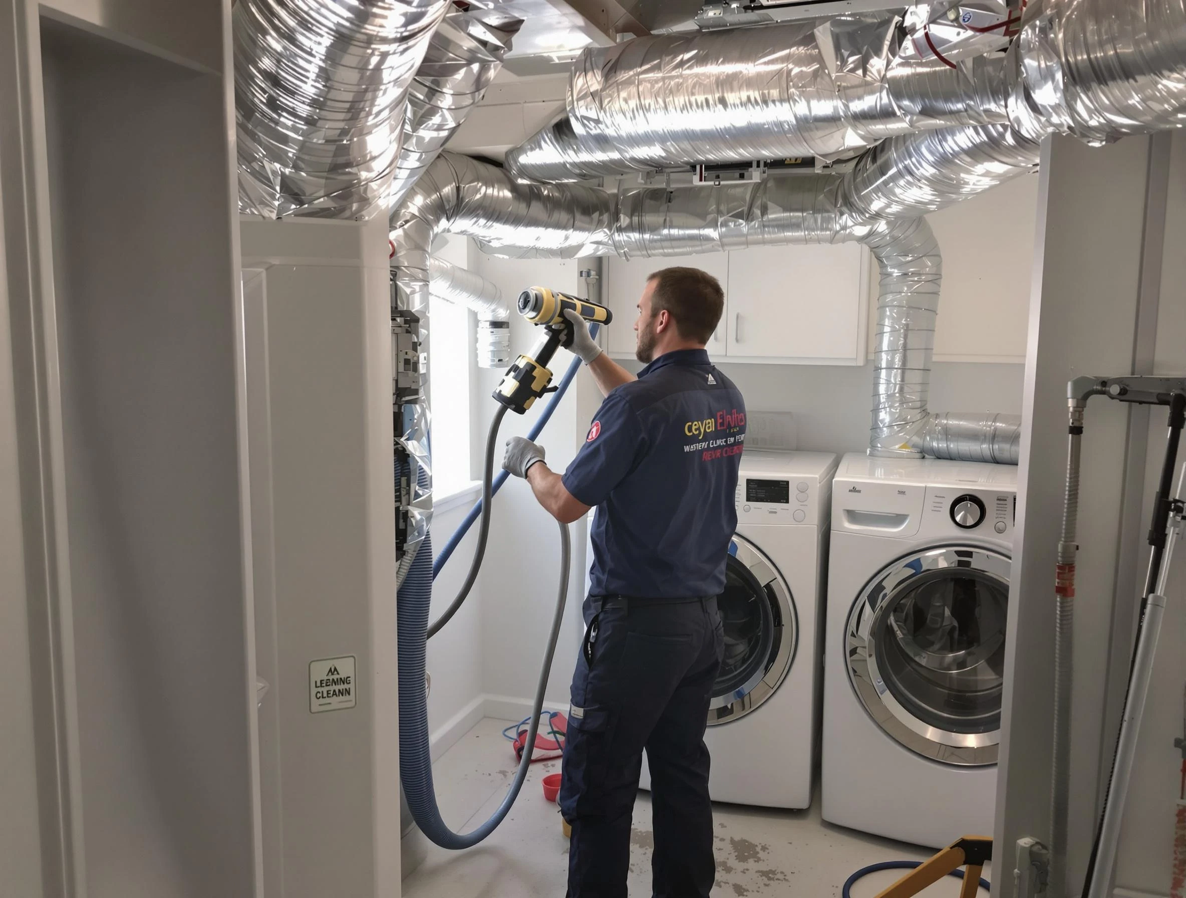 Mount Olive Dryer Vent Cleaning specialist using advanced equipment for thorough duct cleaning in Mount Olive
